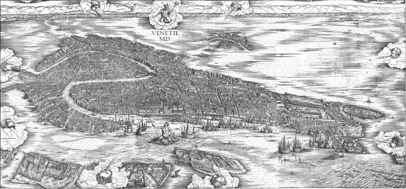 Jacopo de Barbari_Pianta Prospettica della città di Venezia